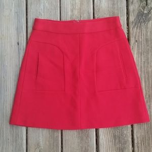 Maeve by Anthropology Red Pocket Skirt